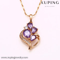 31735-Xuping Jewelry Wholesale Gold Girl collar de cristal colgante